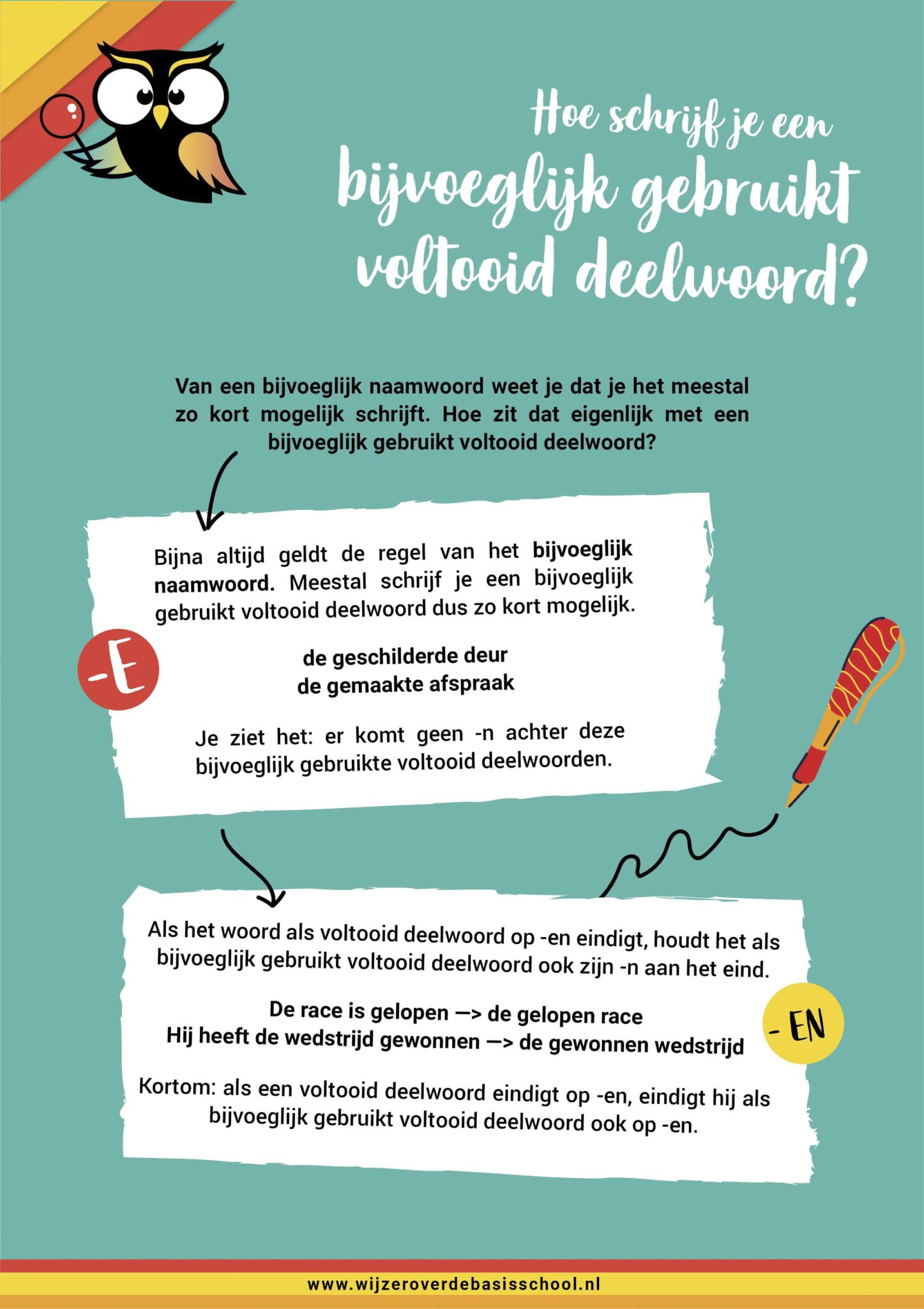 Voltooid Bijvoeglijk gebruikt voltooid deelwoord: uitleg en oefenen (PDF)