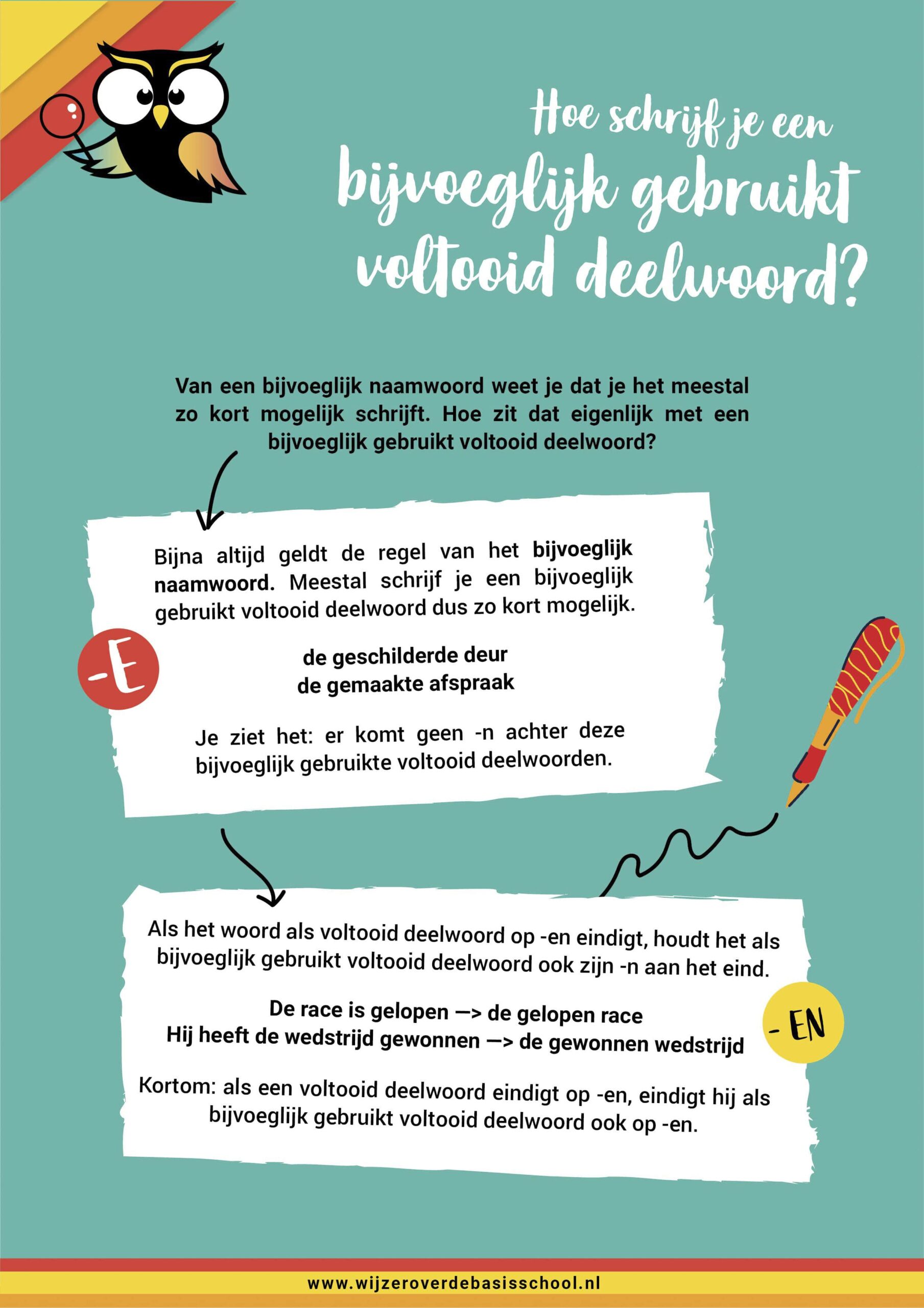 Voltooid Bijvoeglijk gebruikt voltooid deelwoord: uitleg en oefenen (PDF)