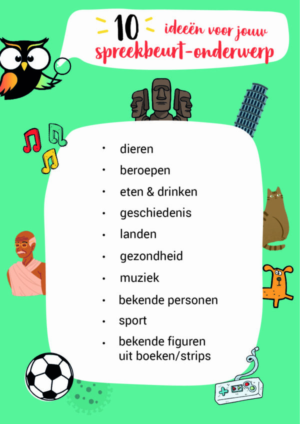 10 leuke onderwerpen voor een spreekbeurt Wijzer over de Basisschool