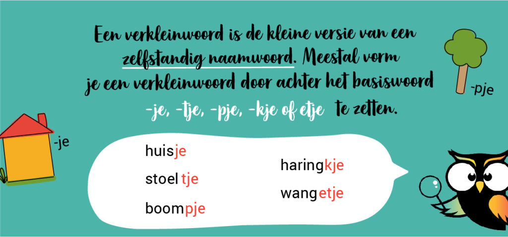 verkleinwoorden voorbeeld