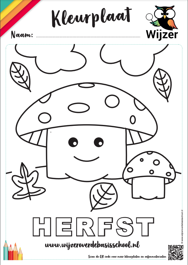 Kleurplaat En Kraak De Codes Thema Herfst PDF Downloaden