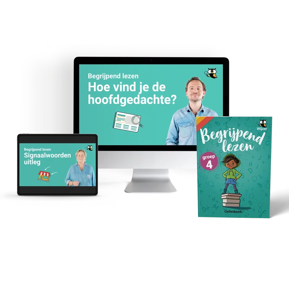 Begrijpend Lezen Groep 4 oefenboek + videobijles