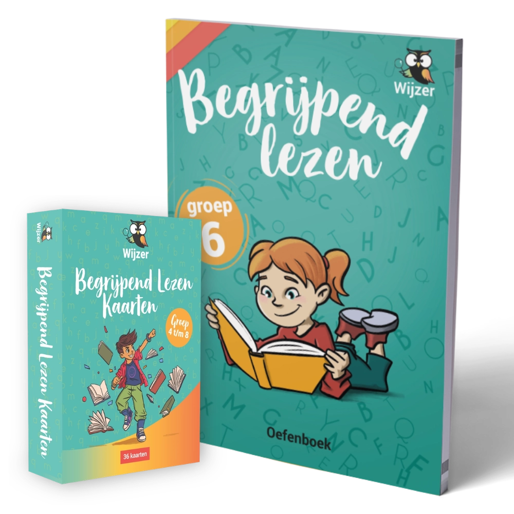 Begrijpend Lezen Groep 6 oefenboek + Begrijpend Lezen Kaarten
