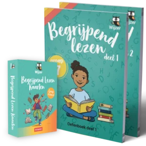Begrijpend Lezen Groep 7 oefenboek deel 1 en 2 + Begrijpend Lezen Kaarten 