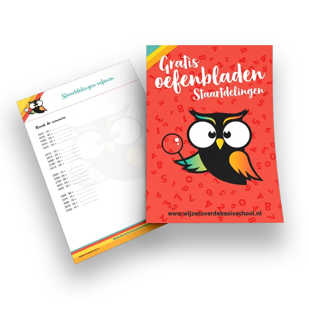 Gratis oefenblad staartdelingen