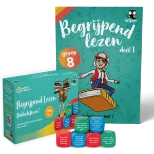 Oefenboek Begrijpend lezen groep 8 deel 1 + Begrijpend Lezen Dobbelstenen