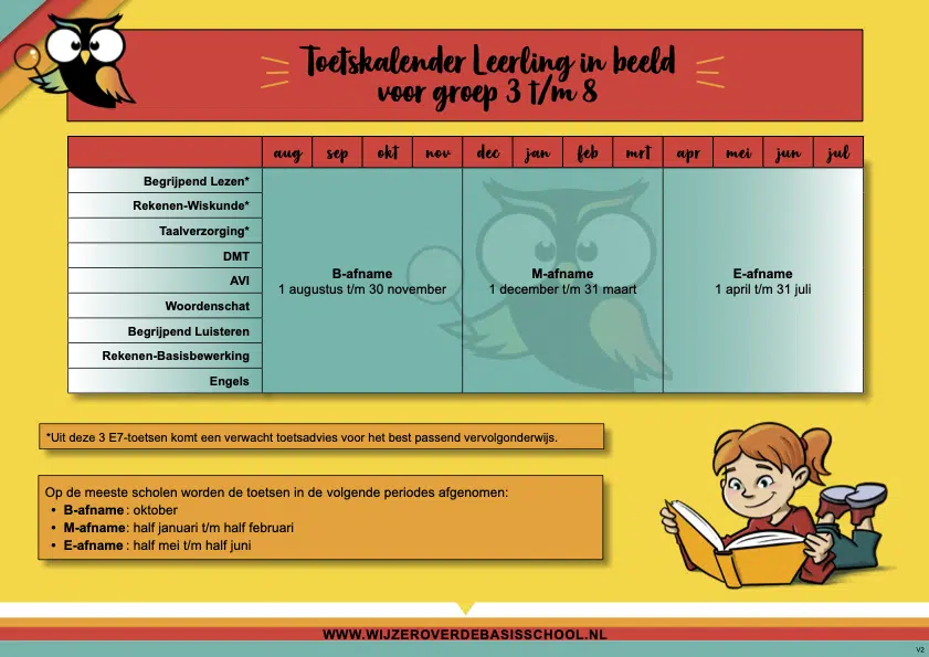 Poster Toetskalender Leerling in Beeld
